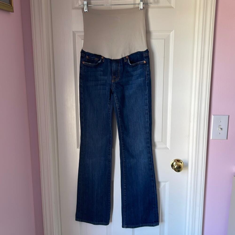 7 For All Mankind Blue Boot Cut Jeans